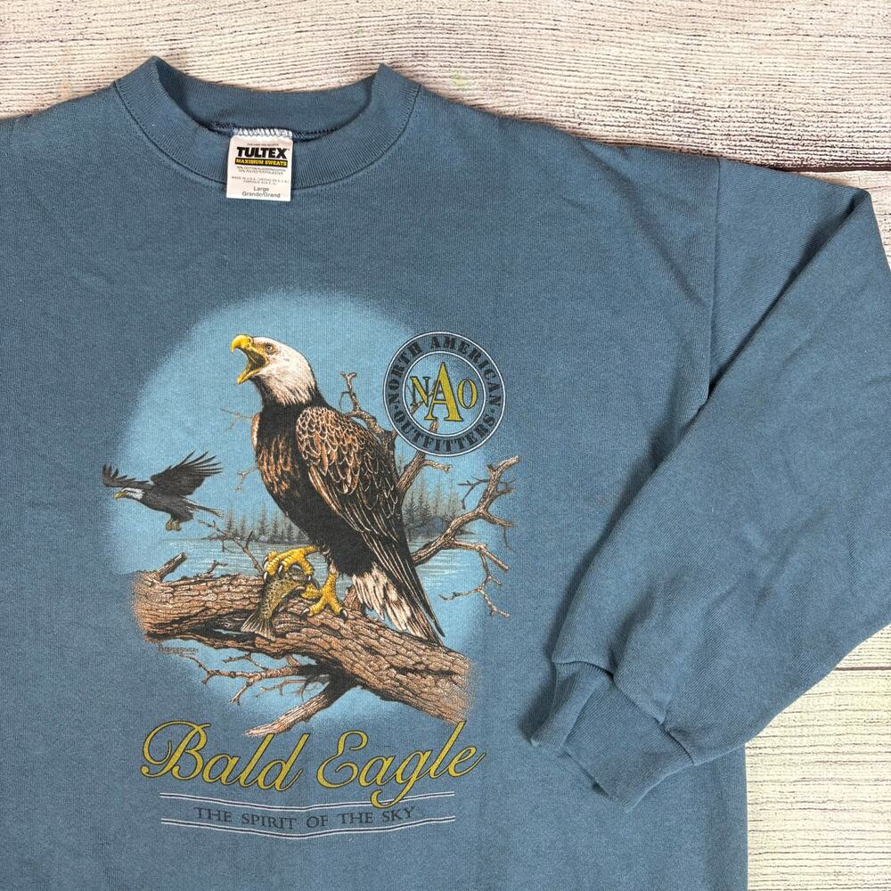 Vintage 1990s Bald Eagle Spirit Of The Sky Crewneck
